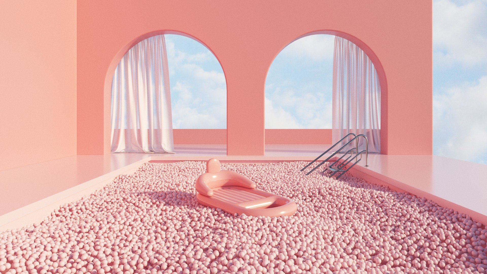 modelo 3d Dreamscape Pink Pool - TurboSquid 1967024