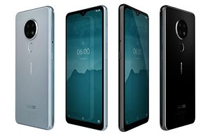 3D Nokia 6 2 Ceramic Black And Ice Low Poly