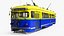 Oldtimer-Straßenbahn manipuliert