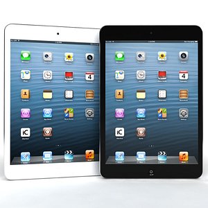 3dsmax apple ipad mini blue