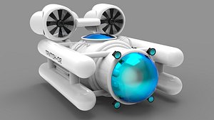Deep Sea Submersible - Cousteau bathyscaphe 3D model