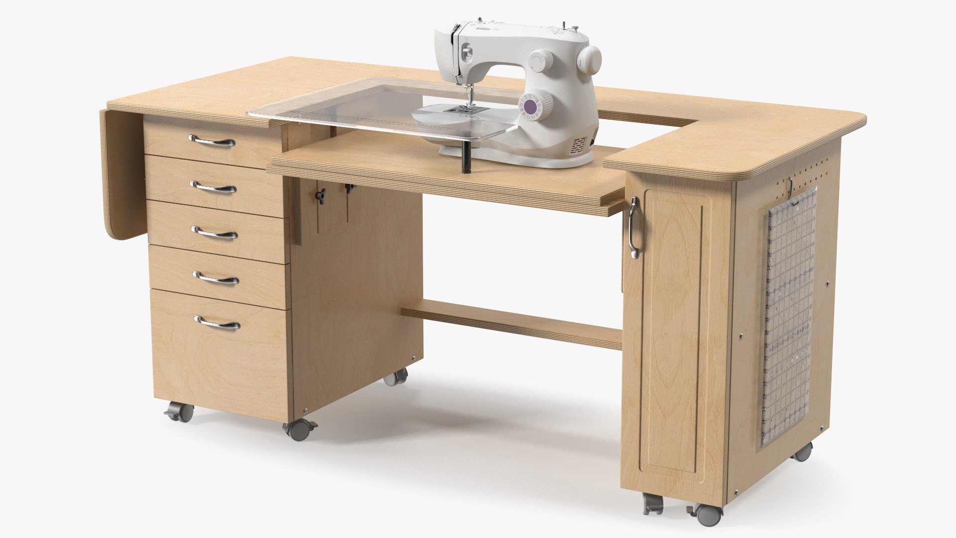 Horn Sewing Machine Cabinet 3D model preview
