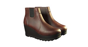 women boots shoes 3D model