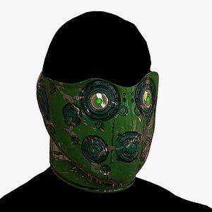 Gas mask respirator scifi futuristic 3d