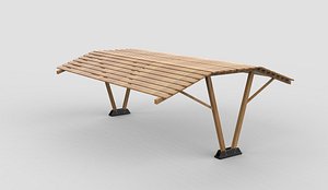 wood canopy 3D model 3D model