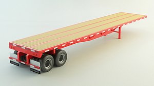 3D flat bed trailer