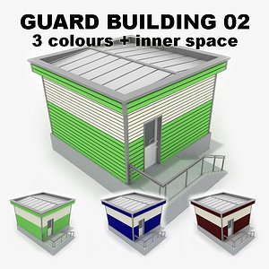 3d guard building 02 model