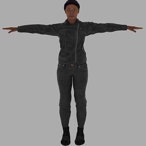 3D female character model