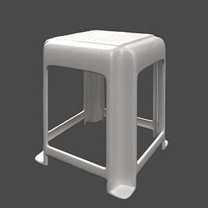 3D plastic chair model