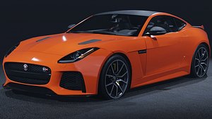 3D 2016 Jaguar F-Type SVR Coupe 3D Model  British Super GT