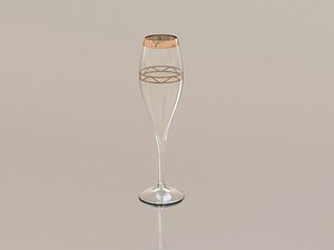 3d champagne glass model