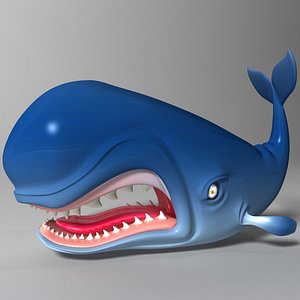 Monstro Cartoon Whale Rigged