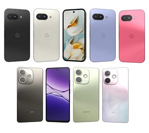 OPPO A5 Vitality Edition And Google Pixel 9a 3D model