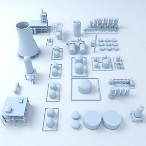 factory silos 3D model