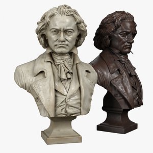 decorative bust beethoven 3d model