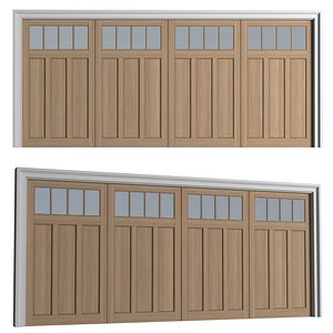 3D Automatic Classic Modern Garage Doors model