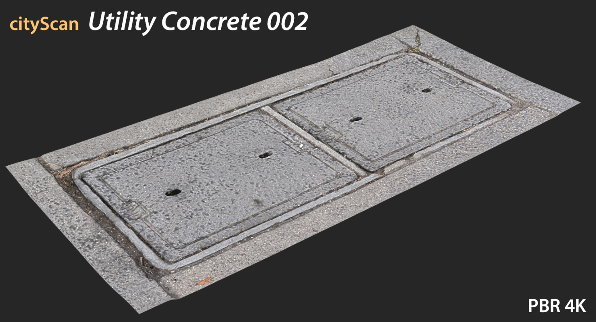 3D concrete utility cover 4k model - TurboSquid 1418521