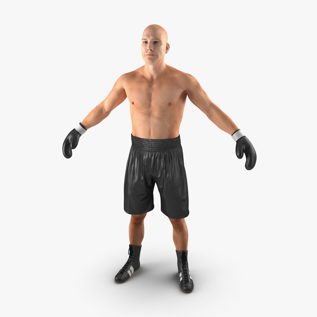 Adult Boxer Man 2 3D Model preview