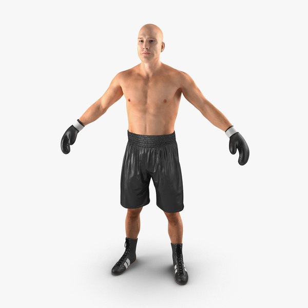 3d adult boxer man 2 model