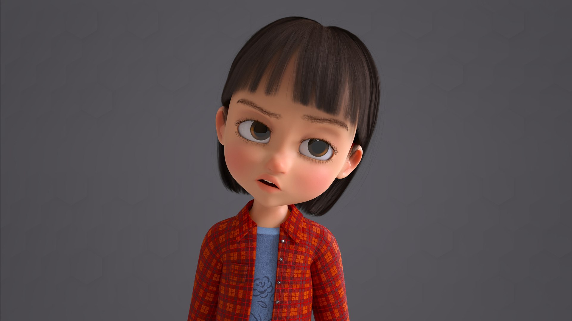 3D celina cartoon girl model - TurboSquid 1337710