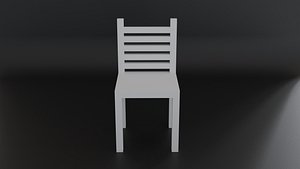 Free Low Poly Chair Blender 3D Model Untextured