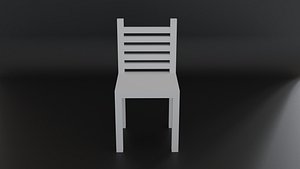 Free Low Poly Chair Blender 3D Model Untextured