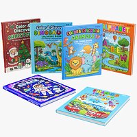 Kids Coloring And Activity Hardcover Books Set