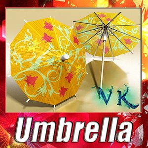 High Detailed Cocktail Umbrella