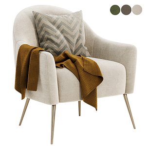 Annabelle Upholstered Armchair 3D model