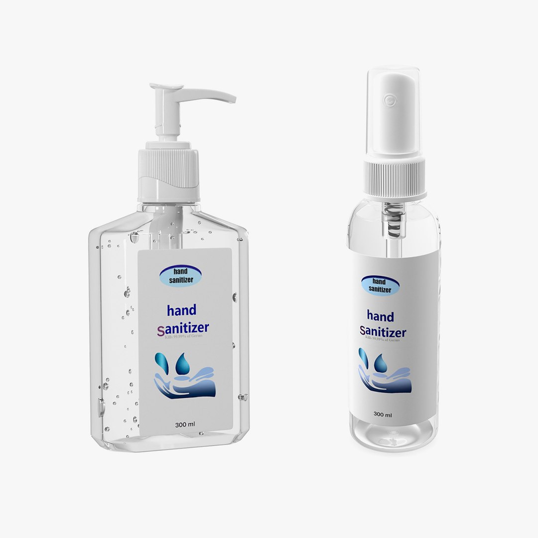 Hand Sanitizers Collection 3D model preview