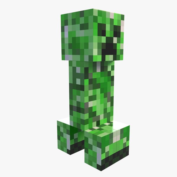 3D minecraft creeper