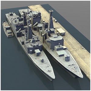 Battle ship 3D model