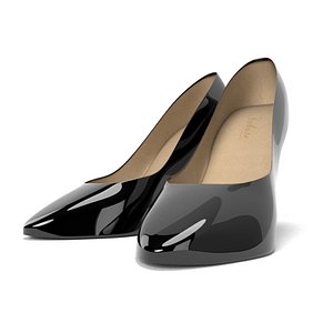 3D heels black model