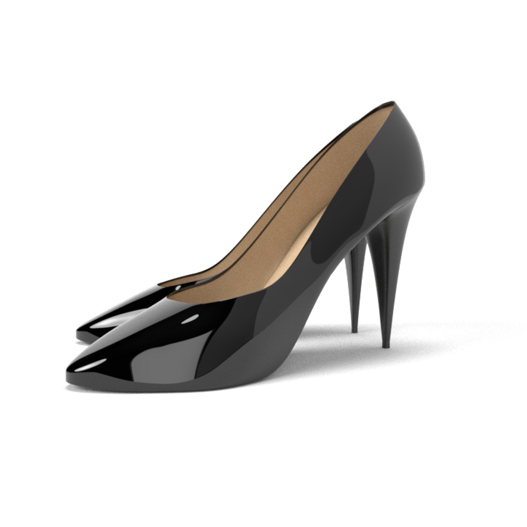 3D Heels Black Model - TurboSquid 1173785