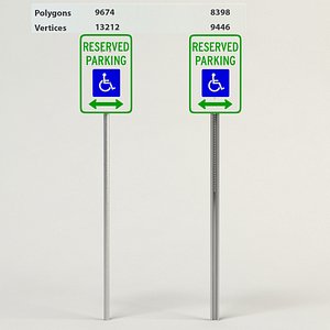 3d handicapped reserved parking