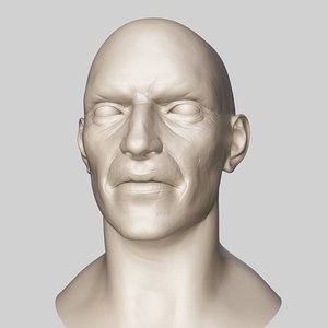 3D highpoly male head