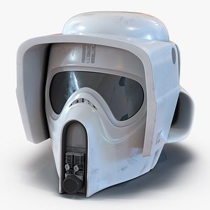 scout trooper helmet modeled 3d model