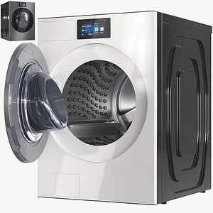 3D Samsung Washer and Dryer Set 09 WF90F53ADSA5 WF90F53ADYA5