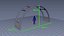 Panneaux et structures de science-fiction low-poly. Modèle 3D low-poly.