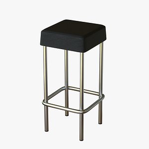 3D bar stool leather seat