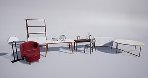 3D furnitures decorations home