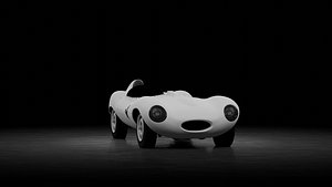 3D Jaguar D-Type 1956