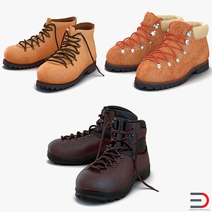 hiking boots 3d model