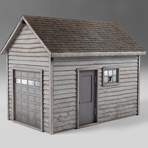 Classic american style abandoned detached garage