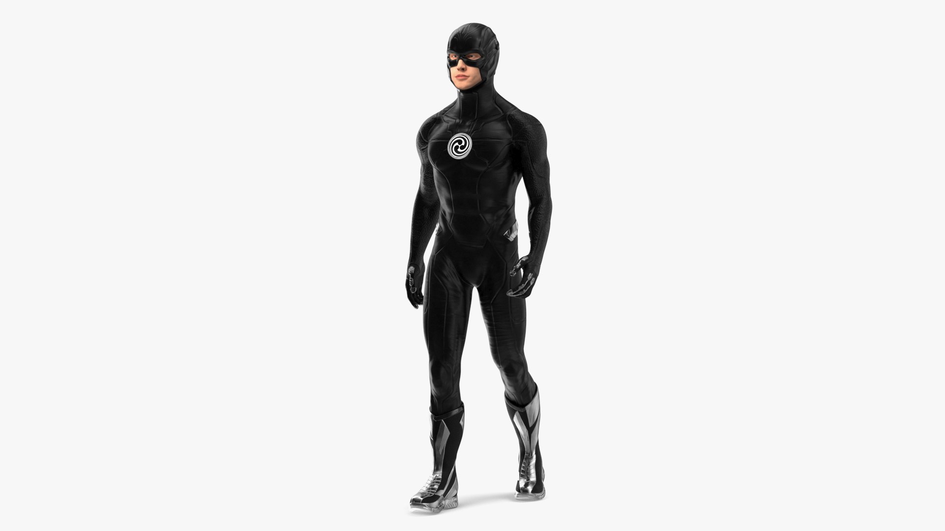 Masked Superhero Walking Pose 3D model preview