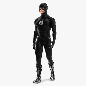 Masked Superhero Walking Pose 3D