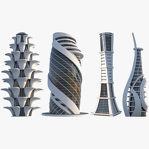 Sci-Fi Futuristic Buildings - High-Quality 3D Model Pack