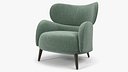 Velvet Lounge Arm Chair