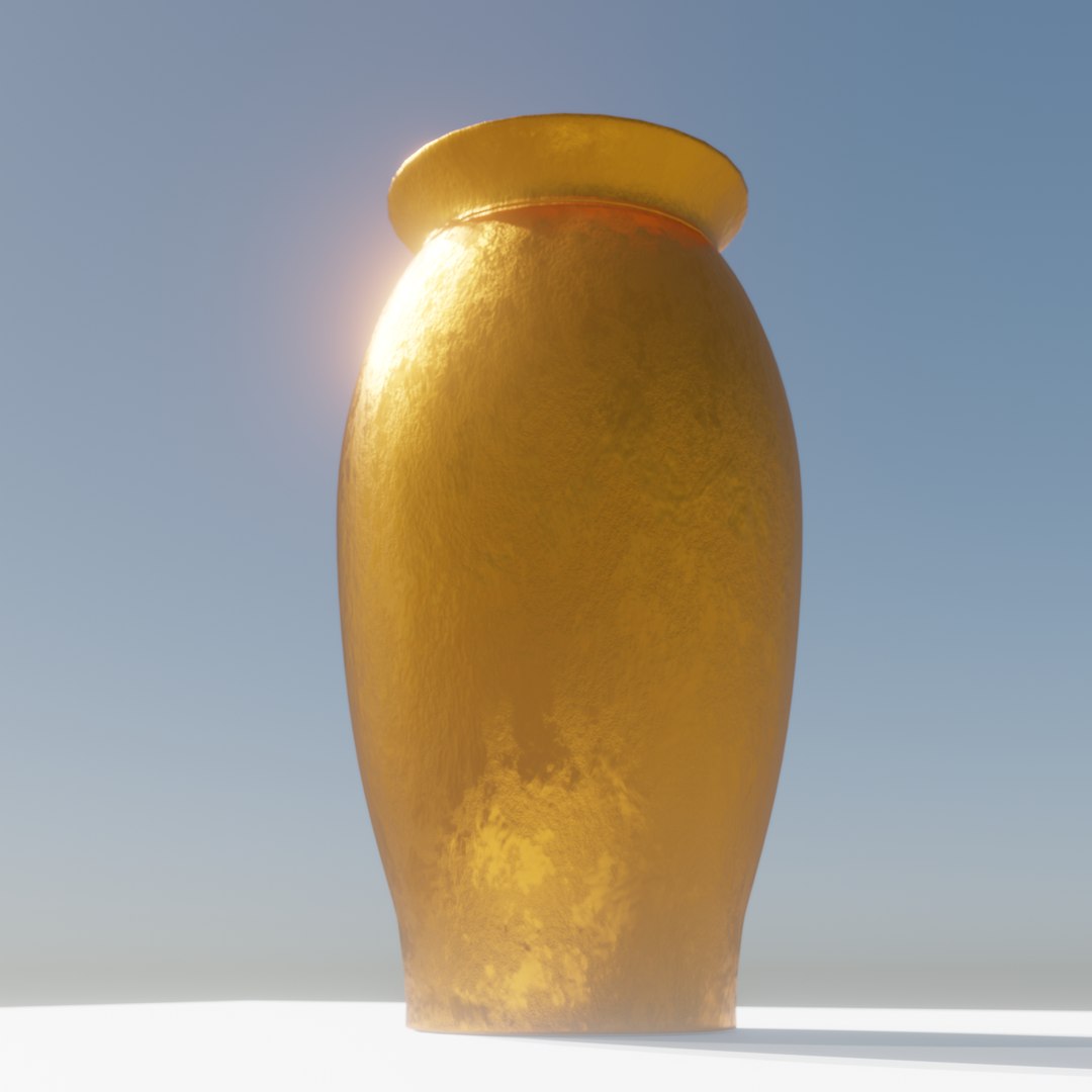 3D Model Ancient Golden Vase TurboSquid 1910522