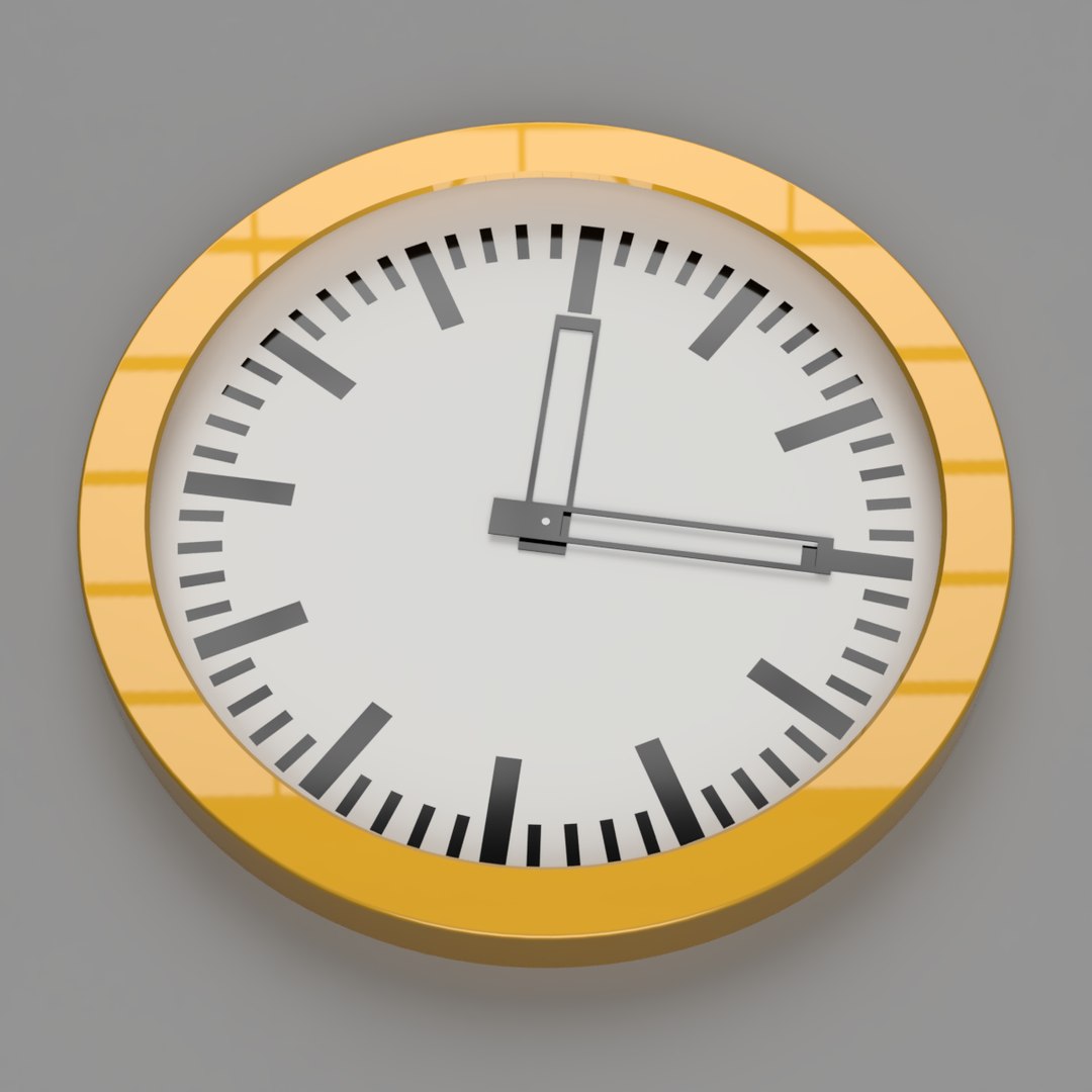 Free Wall Clock 3D Model - TurboSquid 1166360